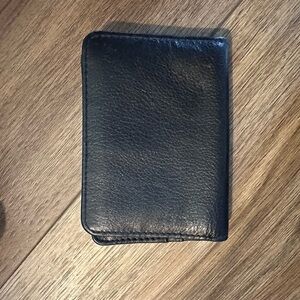 Elegant Black Leather Card Holder